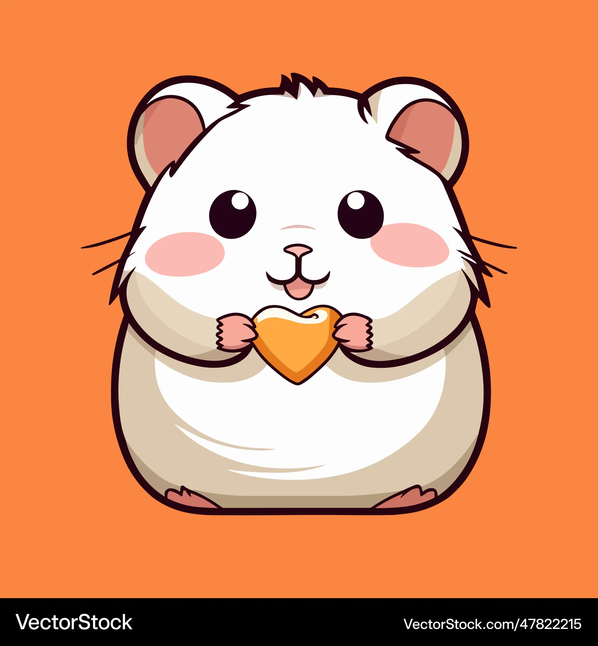 Cute cartoon hamster Royalty Free Vector Image