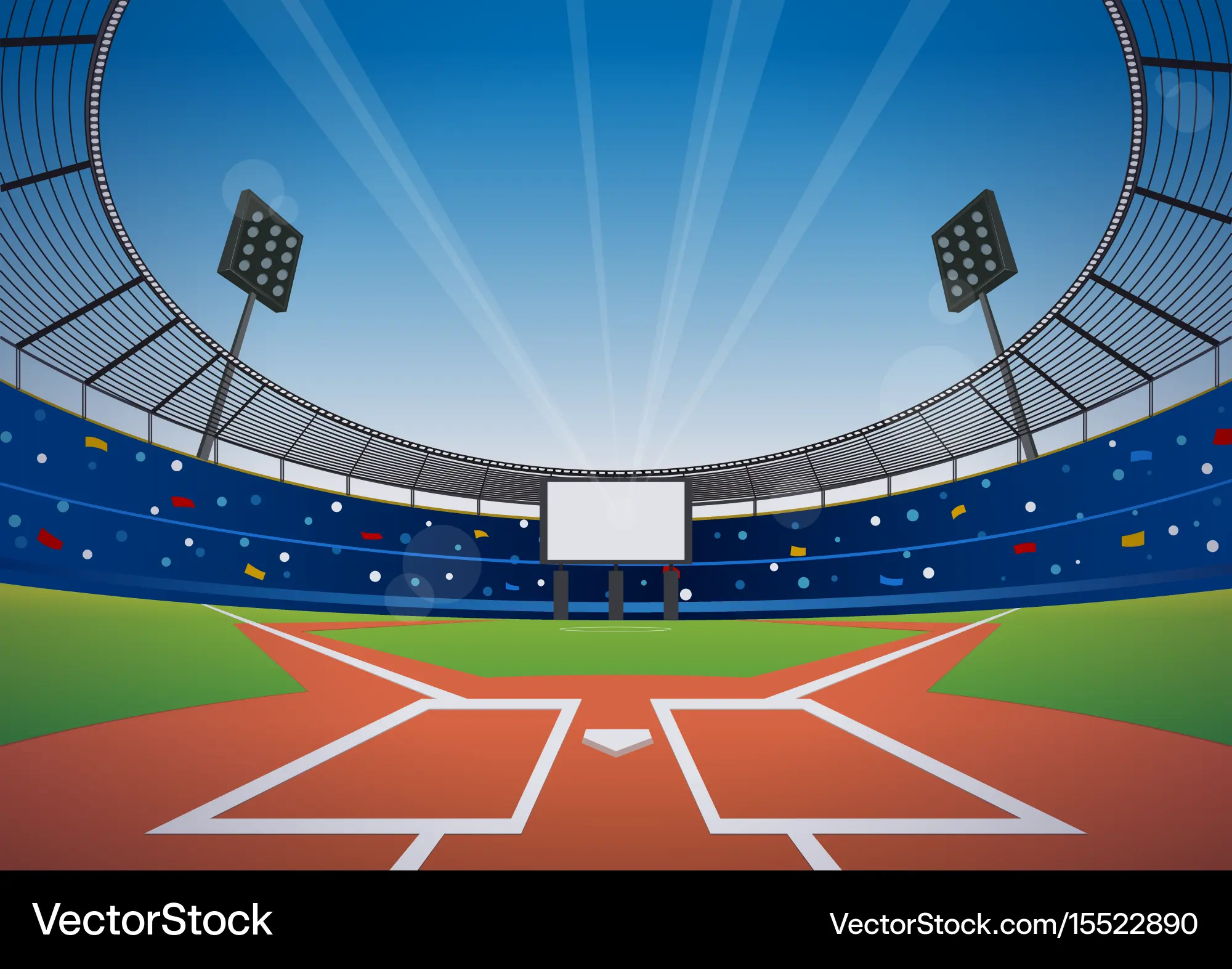 Baseball Field Background Main Baseball Stadium Background Stock