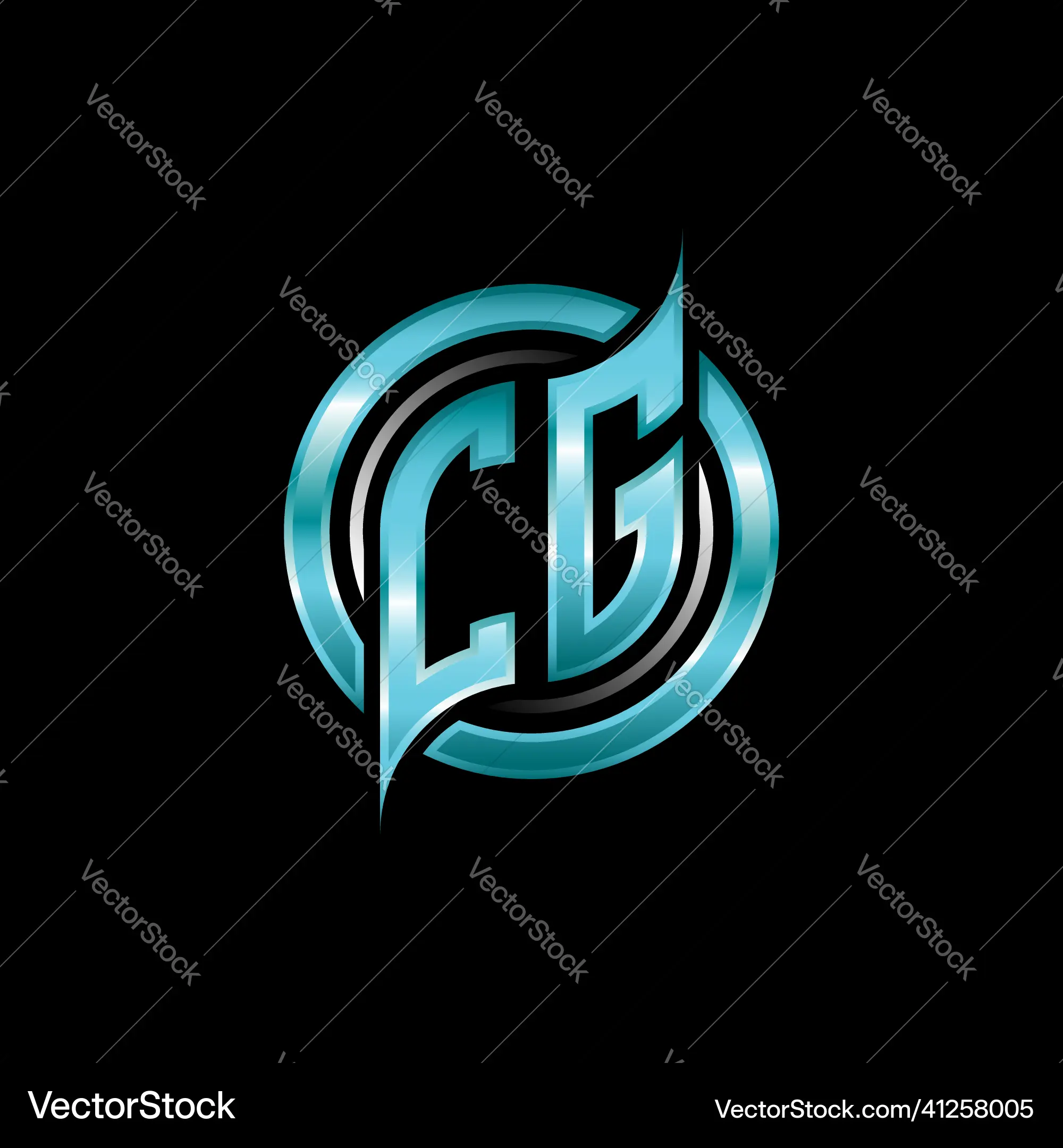 Cg Gaming Logo Initial Gg Logo Design Initial Gg Stock Vector (Royalty