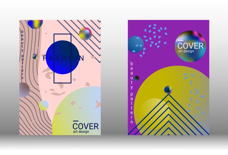 Future futuristic template with abstract forms vector image