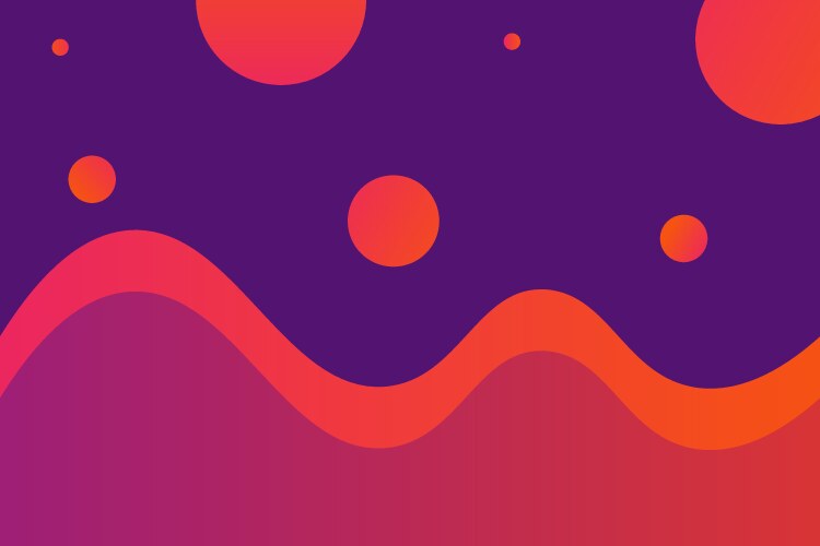 Abstract background wavy flow circular blob effect vector image