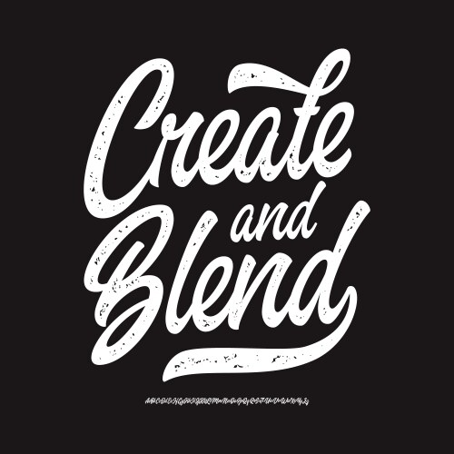 Brush Script Font - Create & Blend vektorbild
