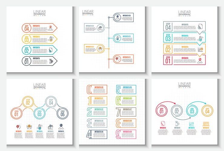 Infographic design business concept with 10 steps Vector Image