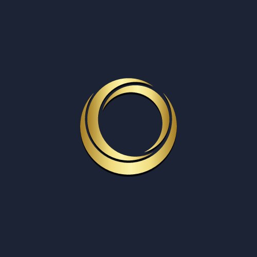 Gold round frame or golden luxury circle border Vector Image
