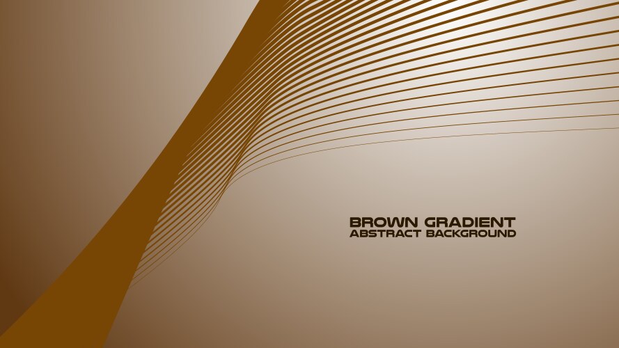 Brown gradient with curve line abstract vector image