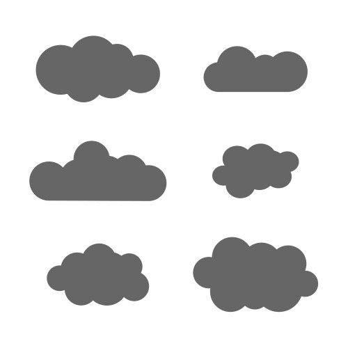 Cloud icons Royalty Free Vector Image - VectorStock