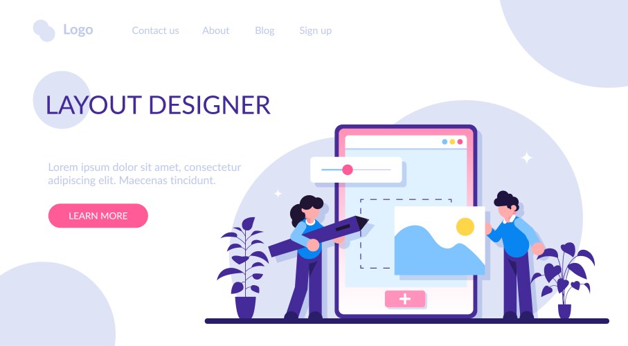 Web design development concept user vektorbild