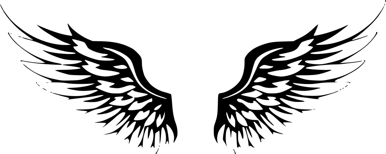 Tribal Angel Wings Vector Image