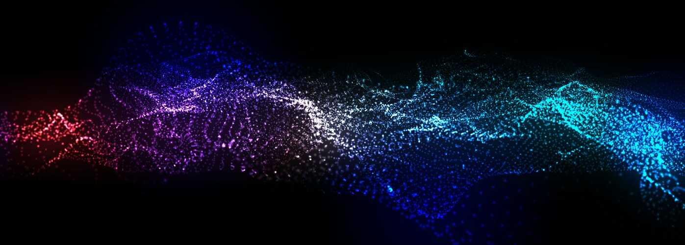 abstract background glowing particles dynamic flow vector image