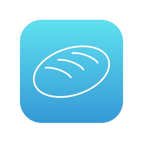 Loaf line icon vector image