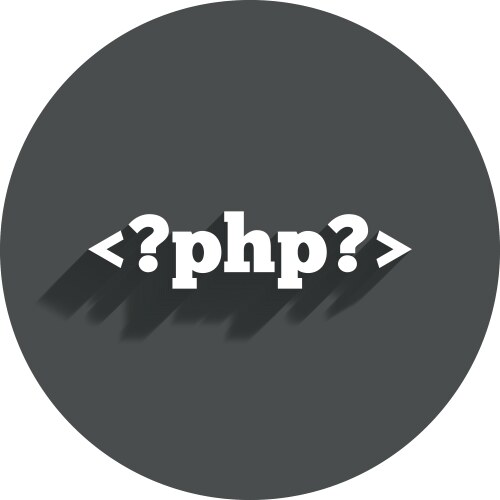 php sign icon programming language symbol vector image