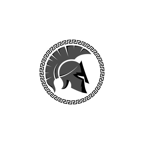 spartan logo design vector image