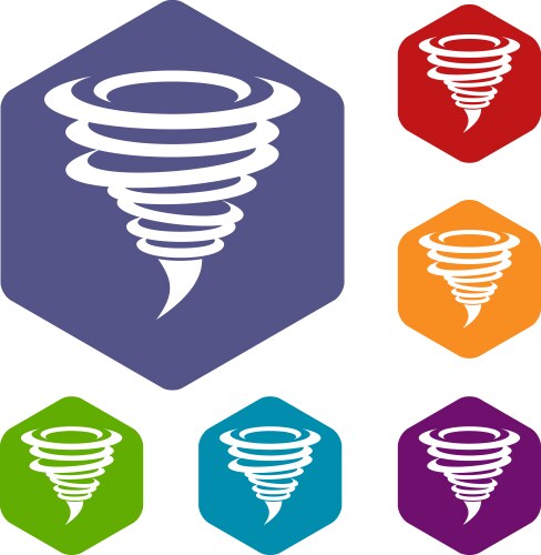 Realistic 3d tornado set Royalty Free Vector Image