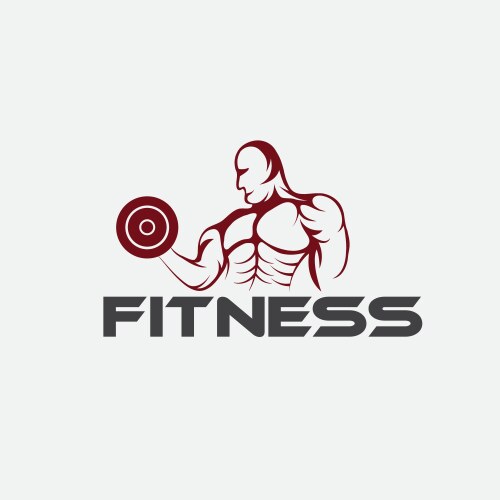 bodybuilder fitness model vector image vector image