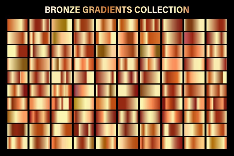 bronze orange glossy gradient metal foil texture vector image