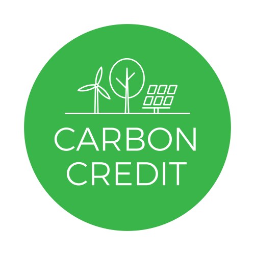 carbon credit icon concept vector