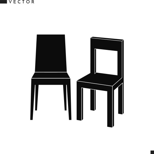 chair silhouette classical furniture vector image