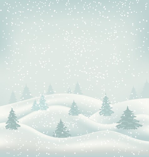 Clean winter landscape with frozen lake Royalty Free Vector
