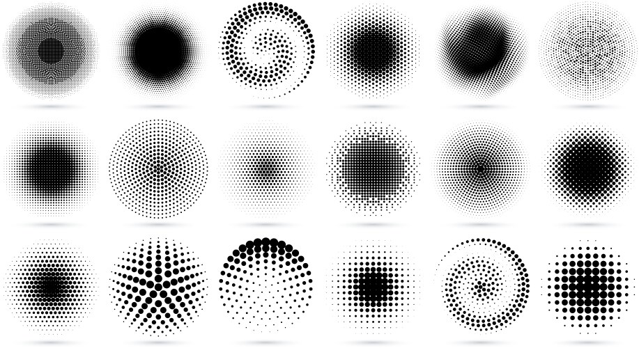 halftone circle vector image vector image