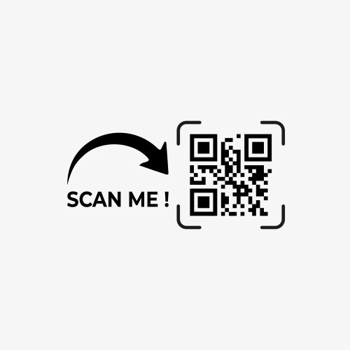 Qr code scan label icon template vector image