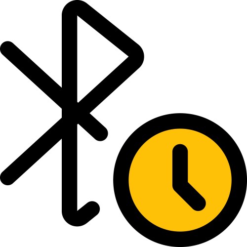 Time duration setting in bluetooth vector image