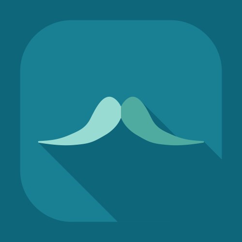 flat modern design with shadow icon mustache vector image