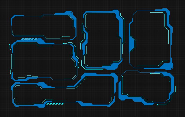 futuristic hud interface screen design digital vector image