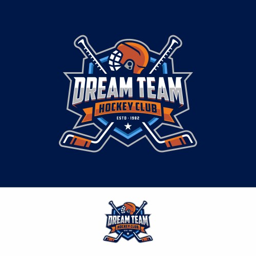 Hockey Logo Badge - Ice Hockey Emblem Vector Image