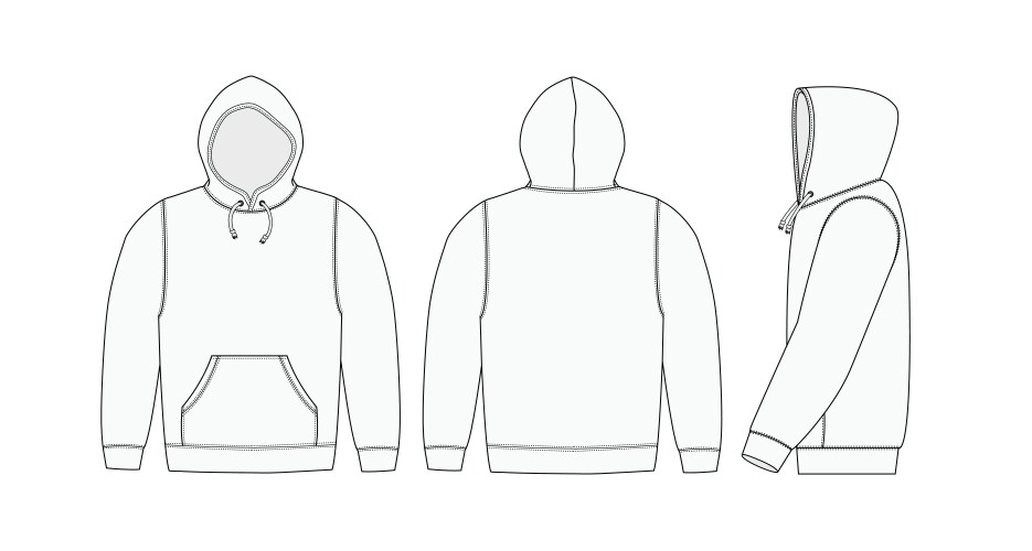 hoodie hooded sweatshirt vector image