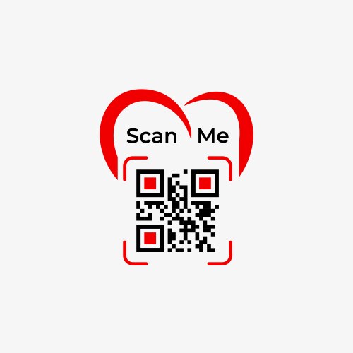 Qr code scan label icon template vector image