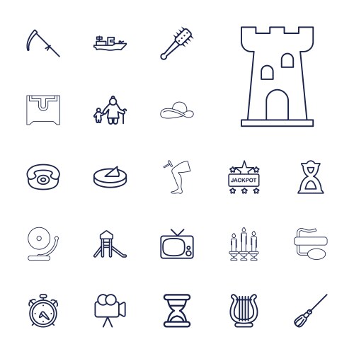 old icons vector image