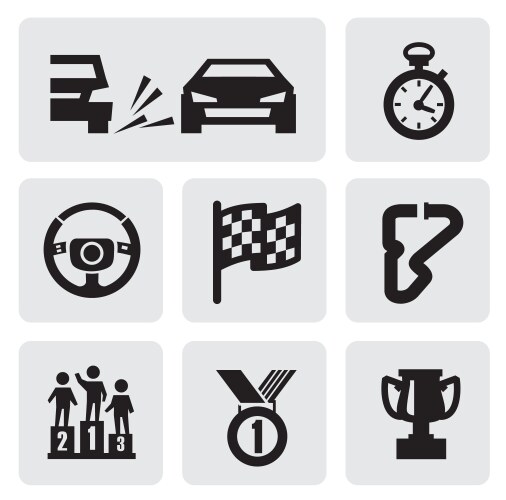 Car driving icons Royalty Free Vector Image - VectorStock
