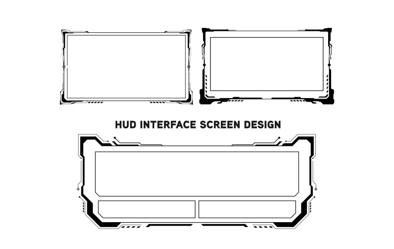 futuristic hud interface screen design digital vector image