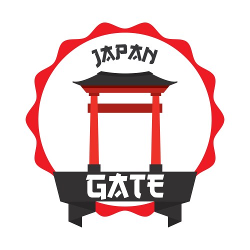 Sticker line cut omamori related to japan symbol Vector Image