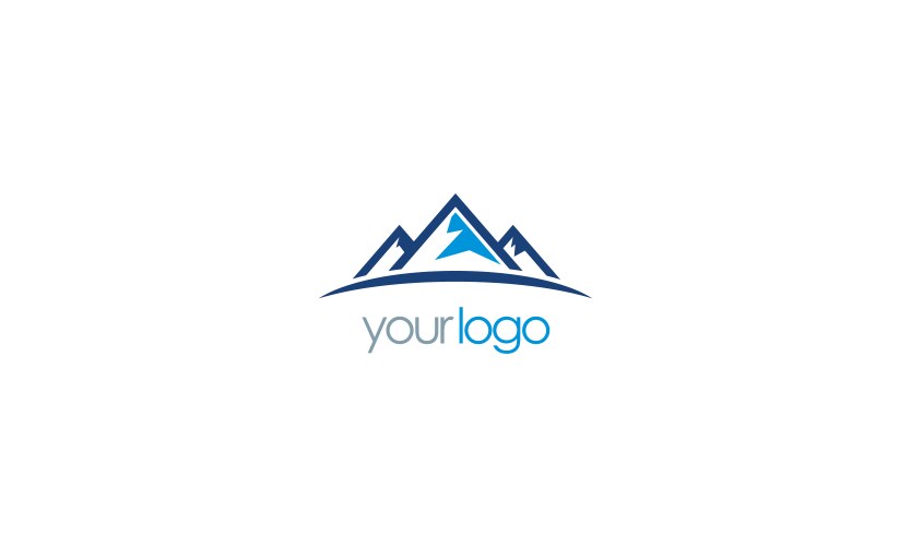 Mountain triangle logo vector image