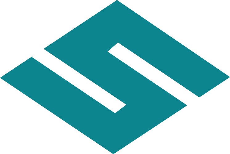 Simple square shape logo Royalty Free Vector Image