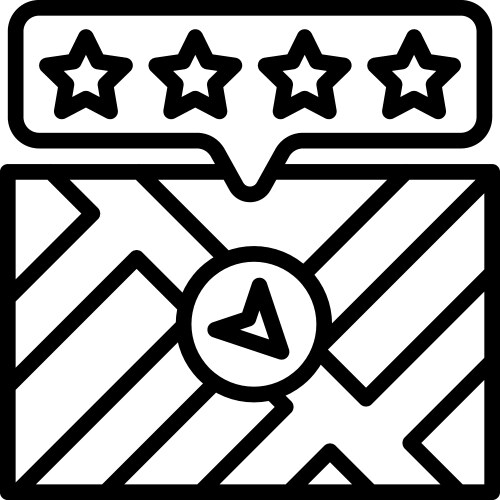 Star rating icon location map and navigation vector image