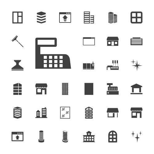 Window icons (36839749) – Free Vector | VectorStock