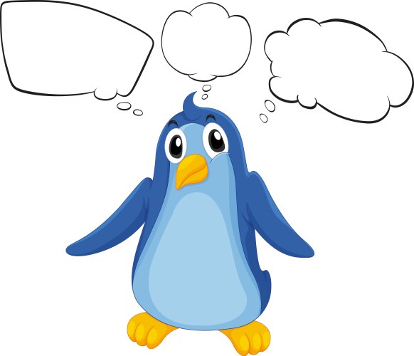 a penguin with empty callouts vector image