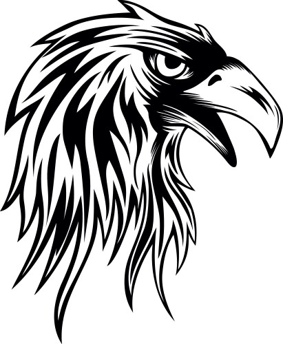 Proud eagle head color version Royalty Free Vector Image
