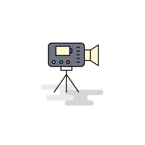 Flat camcoder icon vector image