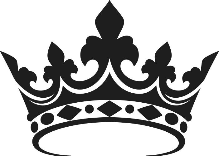 Luxurious royal crown silhouette elegant Vector Image