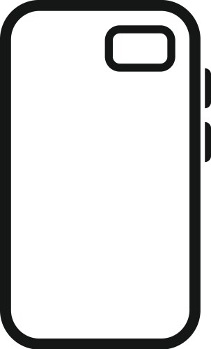 Back side of smartphone showing camera and buttons vector image