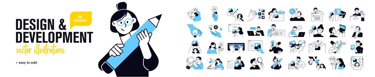 Creative Development &amp; Innovation Concepts Vector Image