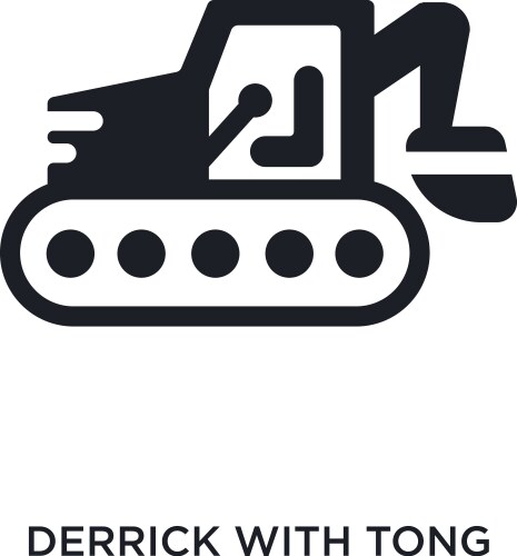 Derrick with tong isolated icon simple element vector image