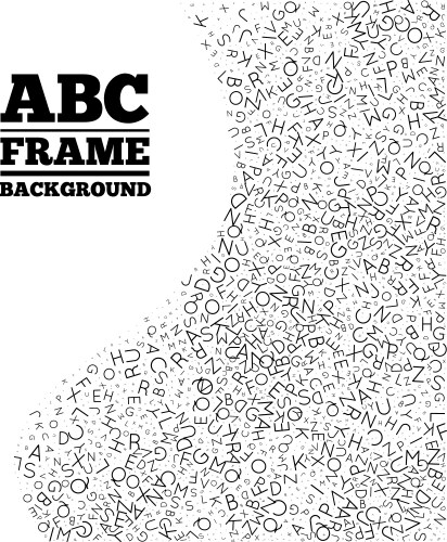 frame created from the letters of different sizes vector image