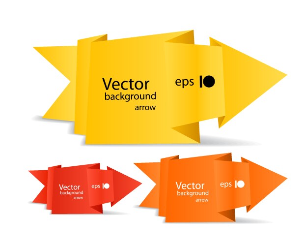 Free origami banners Royalty Free Vector Image