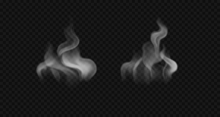 Realistic wavy smoke bbq cigarette Vector Image