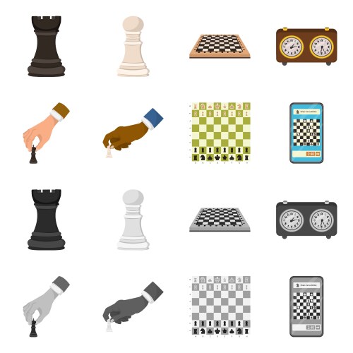 isolated object of checkmate and thin symbol vector image vector image