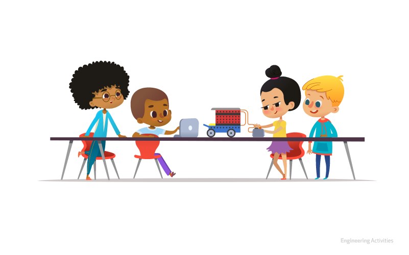 Robotics and Coding Kids vector image